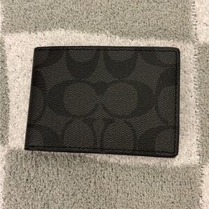 NEW Coach Men's ID Billfold Wallet in Signature Canvas